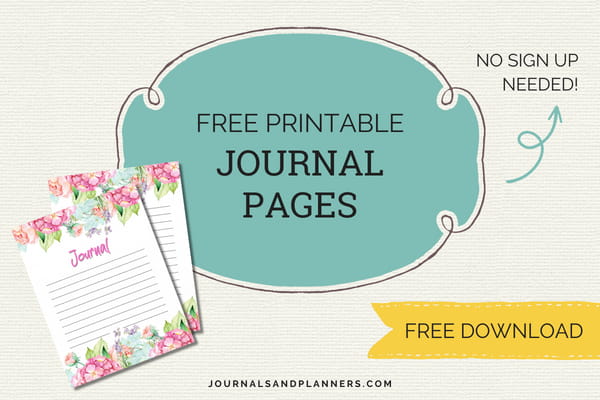 FREE PRINTABLE Journal