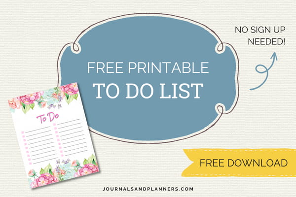 FREE PRINTABLE To Do List