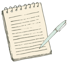 notebook and pen